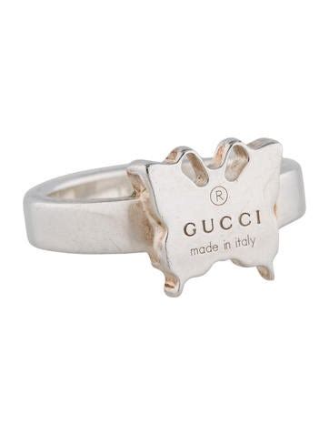 gucci diamantissima sterling silver ring|Gucci sterling silver butterfly ring.